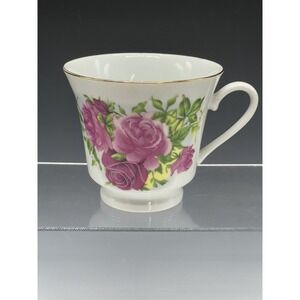 Vintage 10oz Floral Teacup Coffee Cup Ceramic Mug China S2